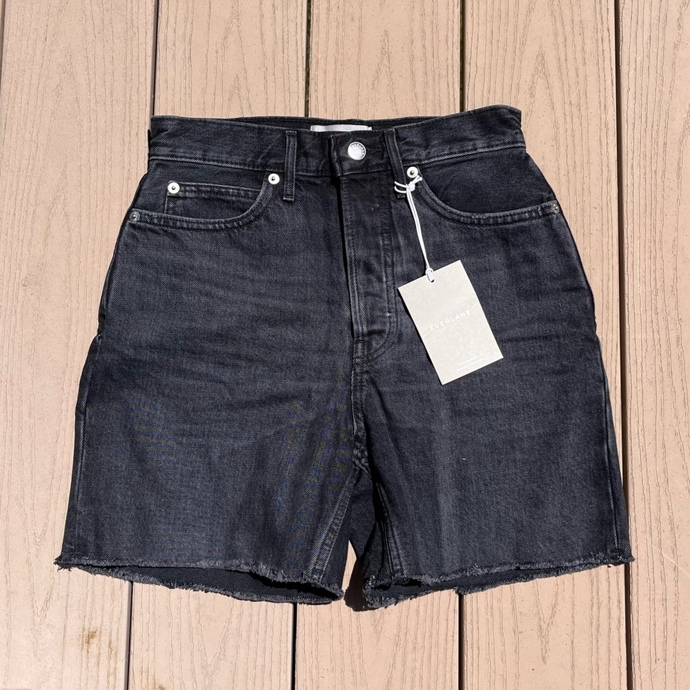 NWT Everlane The Way-High Jean Short Size 25 Hartford Cloud
